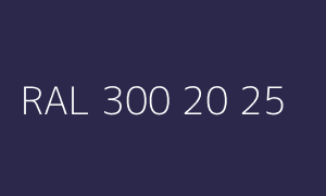 Spalva RAL 300 20 25